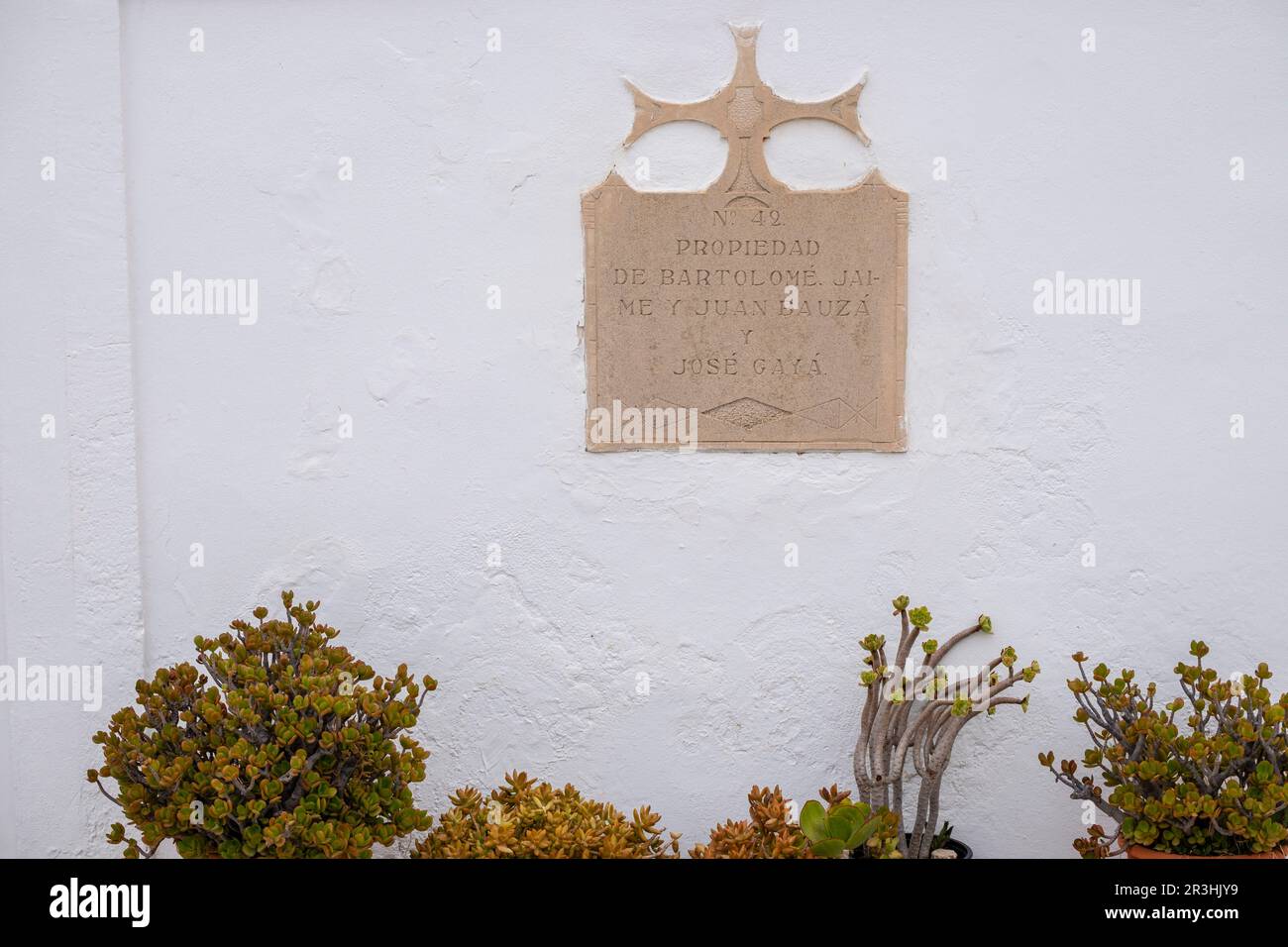 lapide n. 42, cimitero di Sencelles, Maiorca, Isole Baleari, Spagna. Foto Stock