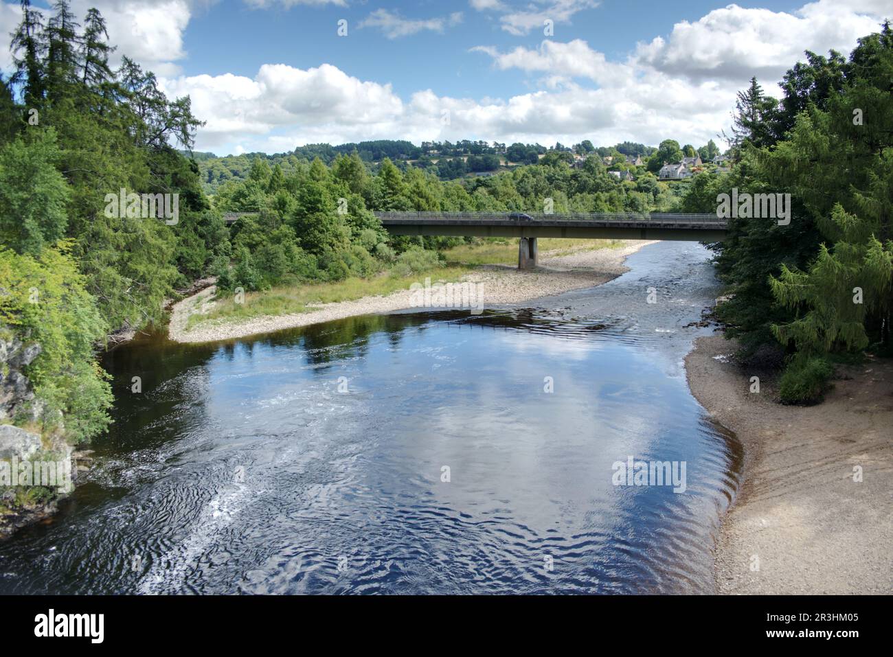 Craigellarchy Bridge, River Spey, Aberlour, Highland, Regno Unito Foto Stock