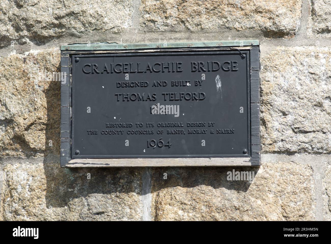 Craigellarchy Bridge, River Spey, Aberlour, Highland, Regno Unito Foto Stock