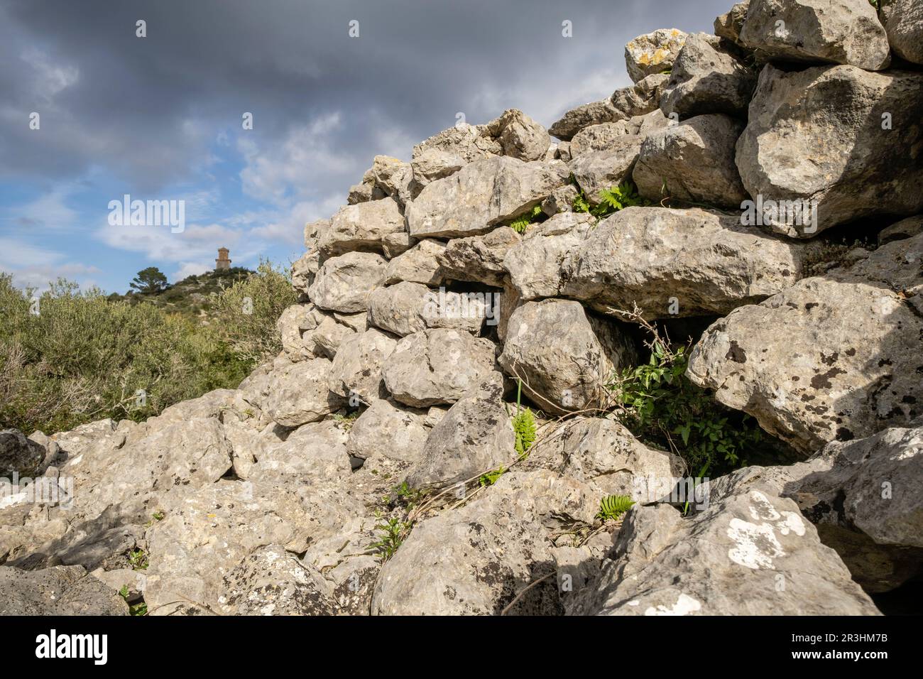 túmulo de Son Ferrandell-Son Oleza, i milenio a C., Valldemossa, Mallorca, Isole Baleari, spagna. Foto Stock