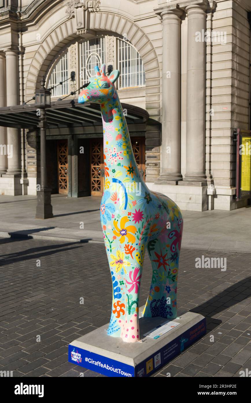 Edimburgo, sculture Giraffe About Town, Gran Bretagna Foto Stock