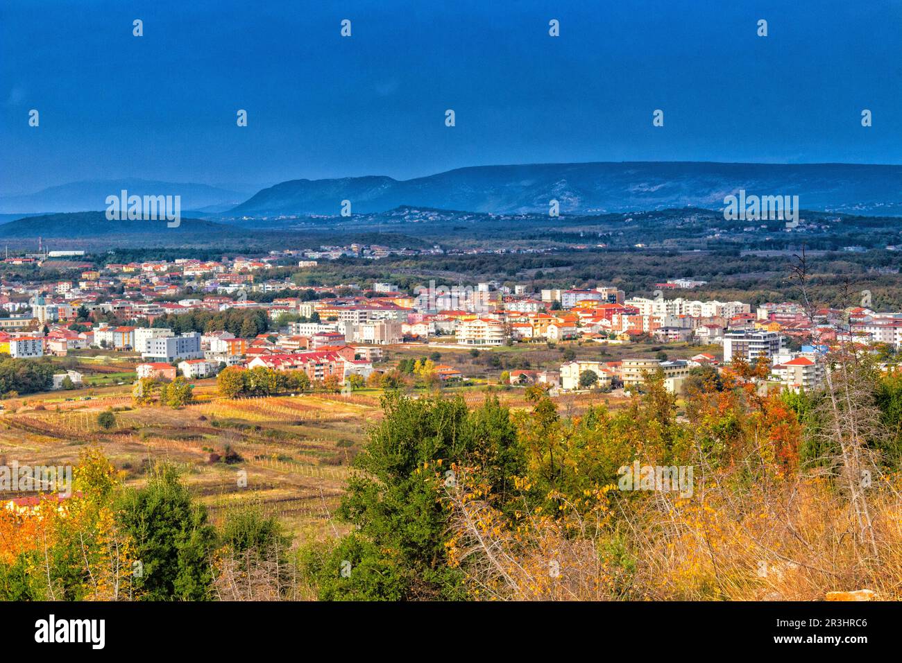 Apparizione vista collina Foto Stock