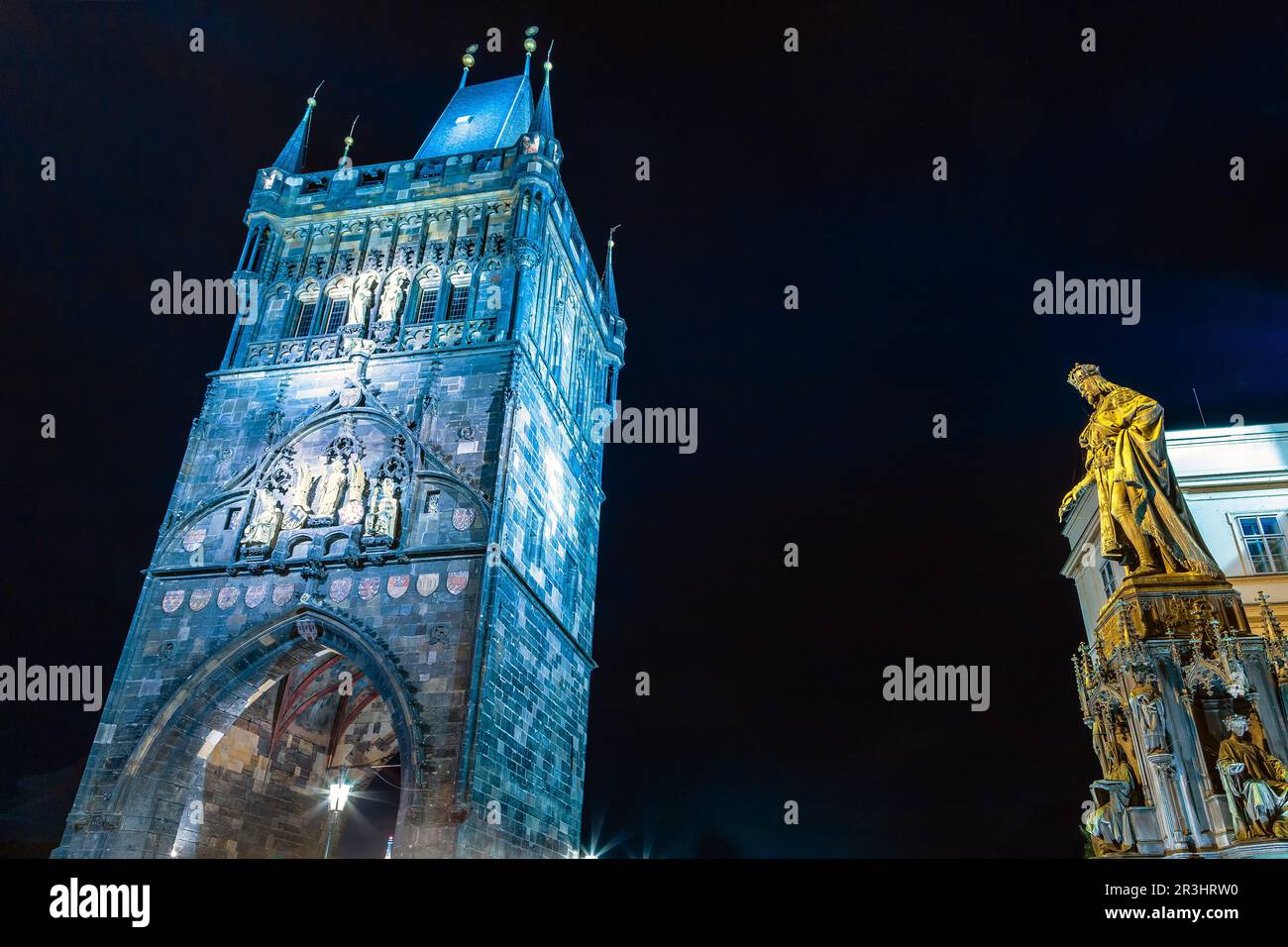 Il Ponte Carlo a Praga Foto Stock
