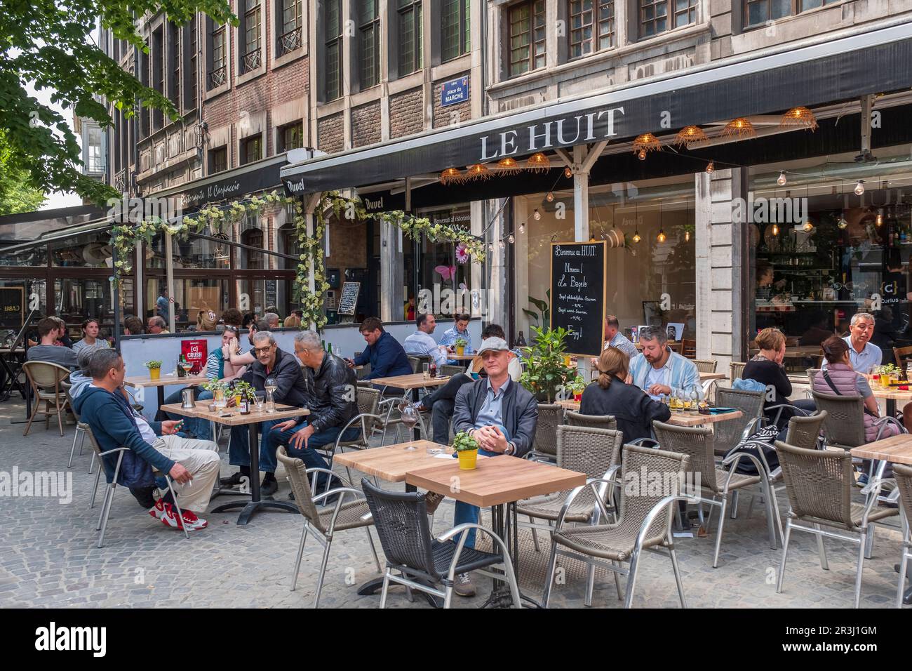 Liegi, Piazza del mercato (francese: Place du Marche) Foto Stock
