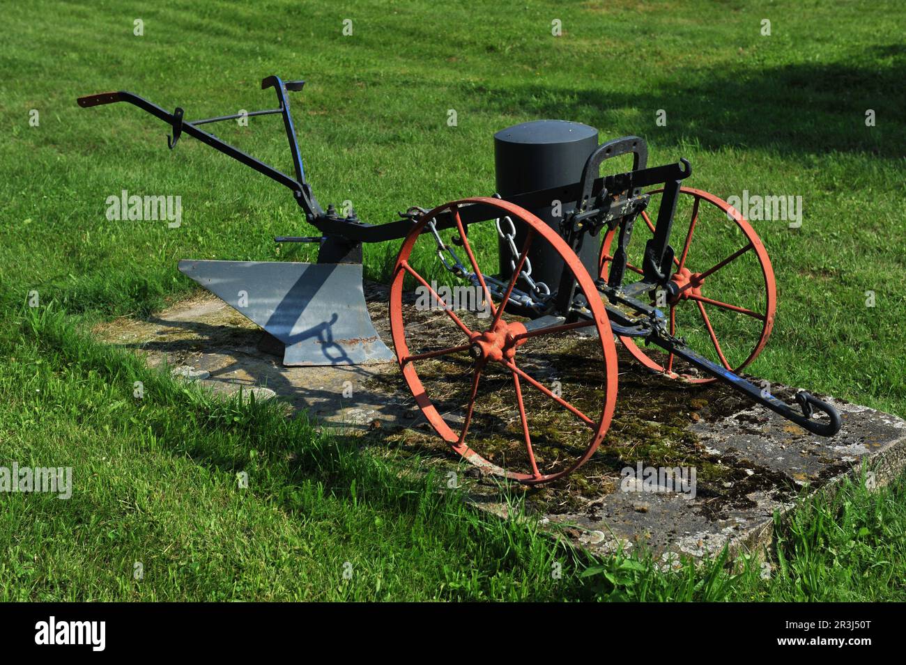 Aratro antico nel monastero WÃ¶ltingrode Foto Stock