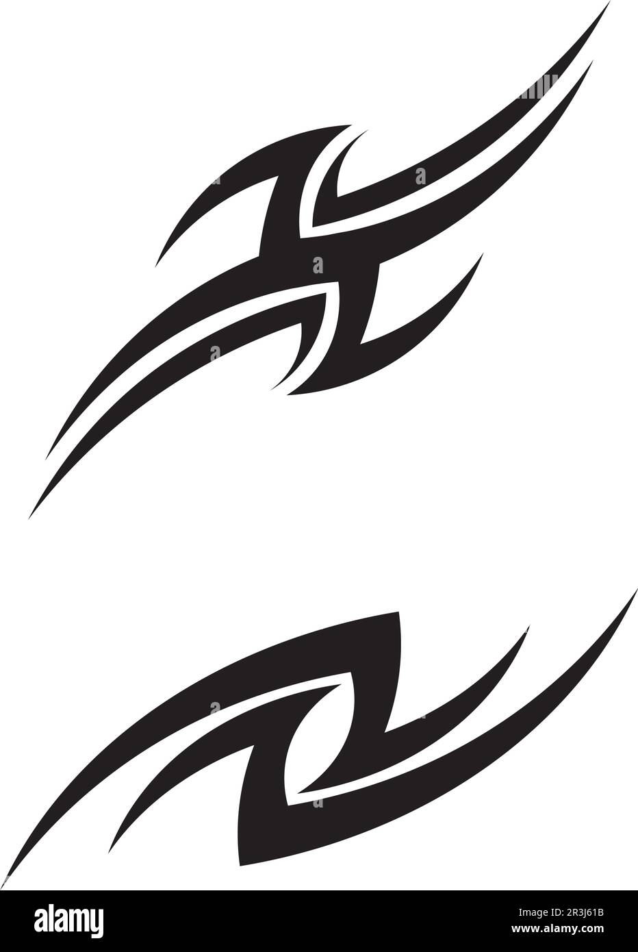 disegno di illustrazione vettoriale dell'icona del tatuaggio etnico tribale Illustrazione Vettoriale