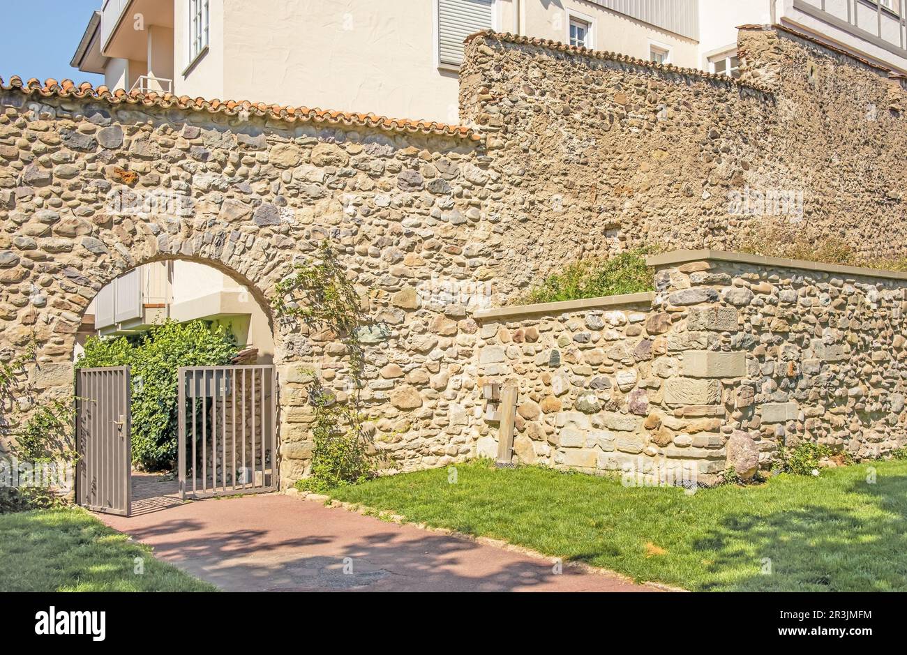 Mura della città di Radolfzell sul lago di Costanza Foto Stock