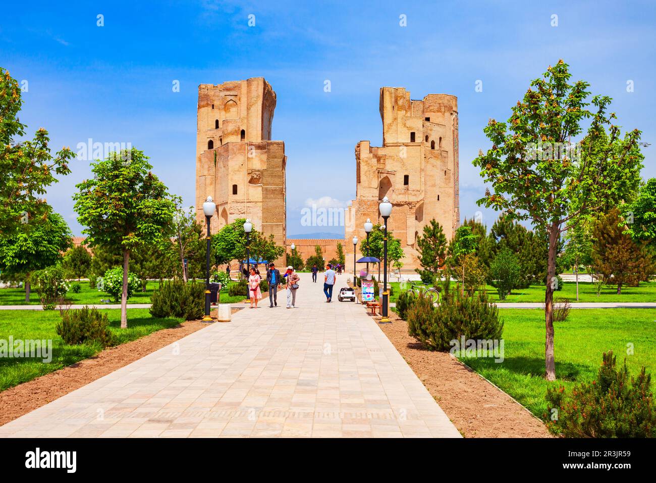 AK-Saray o Ak Saray Palace nella città di Shahrisabz in Uzbekistan Foto Stock