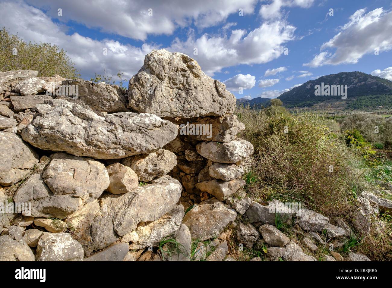 Talaiot, Son Ferrandell-Son Oleza, i milenio a C., Valldemossa, Mallorca, Isole Baleari, spagna. Foto Stock
