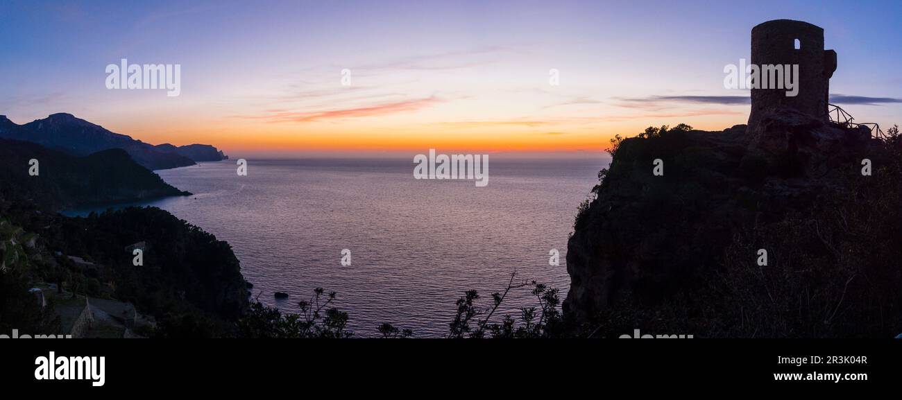 SES Animes Tower, Banyalbufar, Mallorca, Isole baleari, spagna, europa. Foto Stock