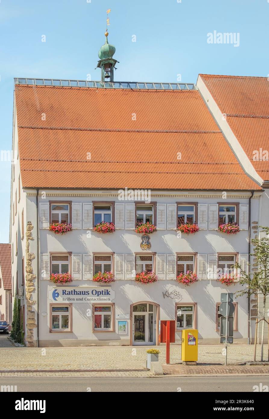 Vecchio municipio HÃ¼fingen, distretto Schwarzwald-Baar Foto Stock