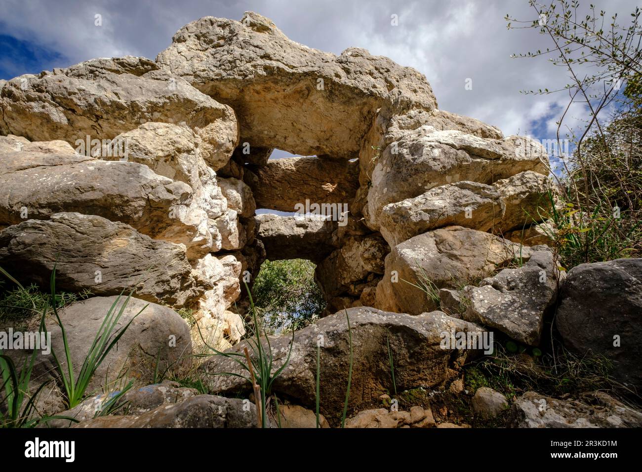 Talaiot, Son Ferrandell-Son Oleza, i milenio a C., Valldemossa, Mallorca, Isole Baleari, spagna. Foto Stock