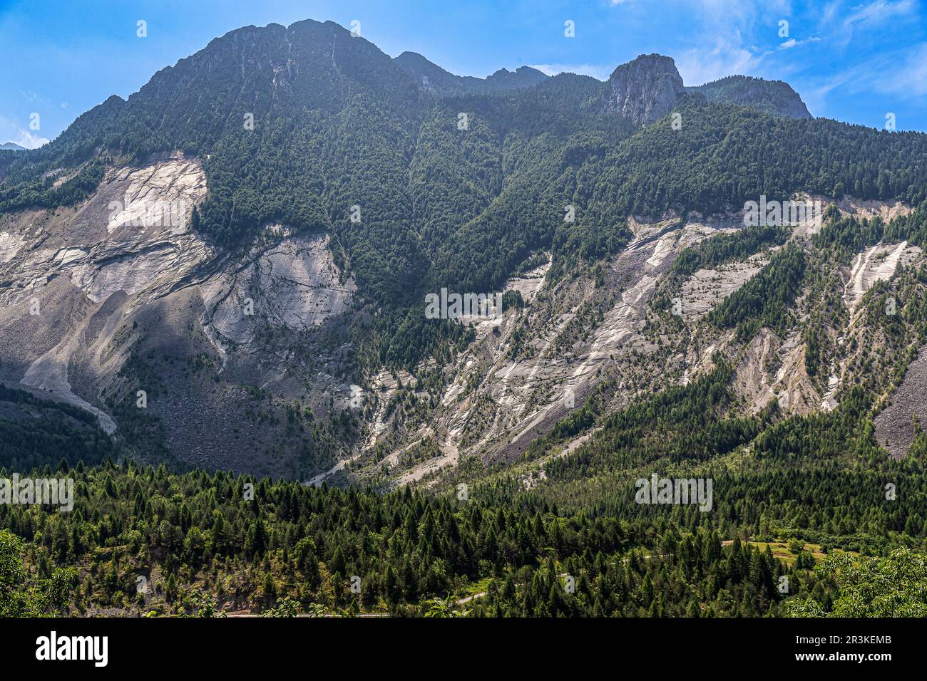 Italia Friuli Monte TOC - Val Cellina - la frana che ha causato la tragedia del Vajont Foto Stock