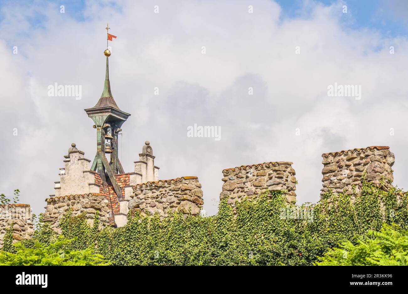 Mura della città e torre di foche Diessenhofen, Svizzera Foto Stock