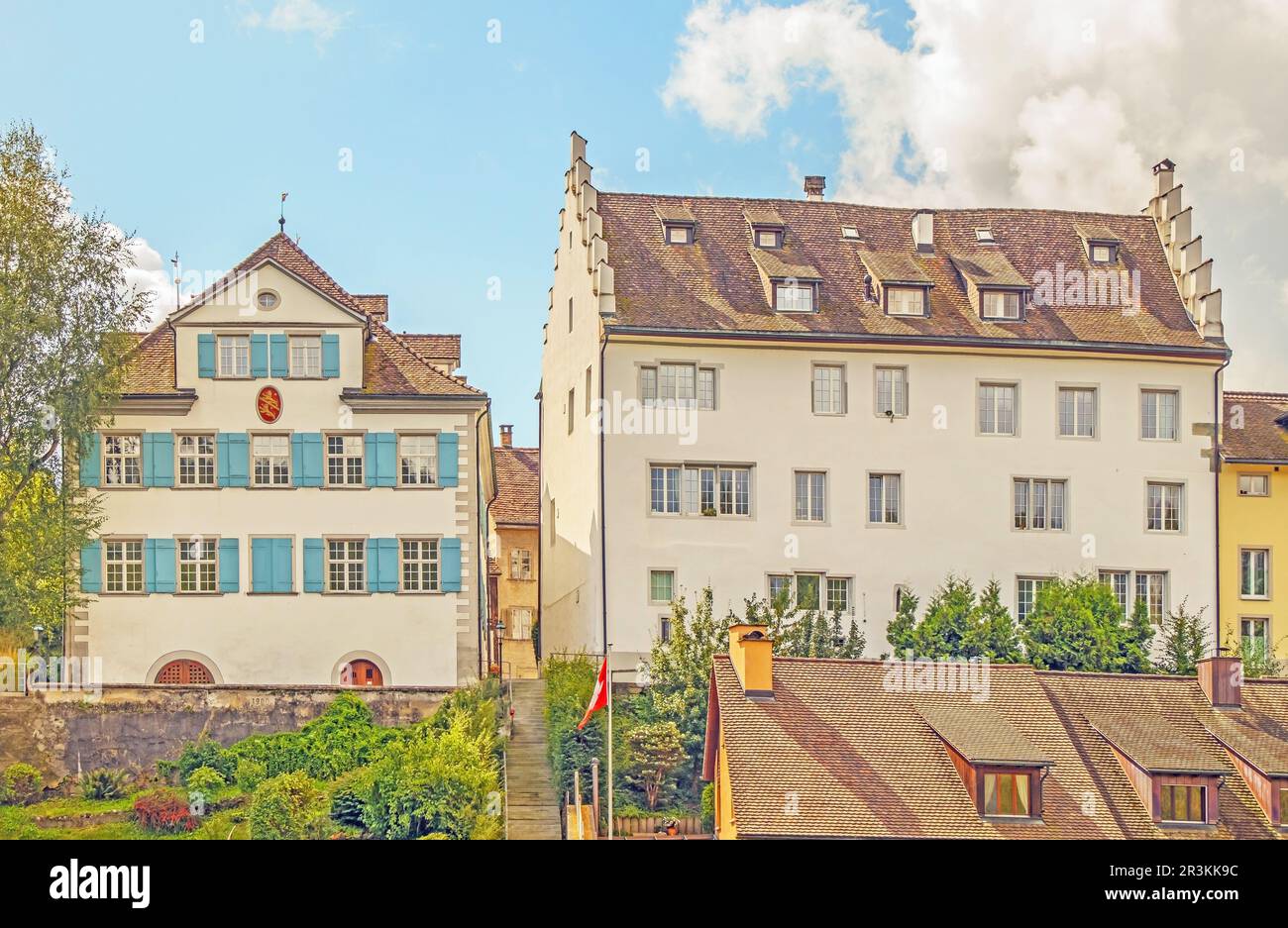 Municipio e Oberhof Diessenhofen, Canton Turgovia, Svizzera Foto Stock