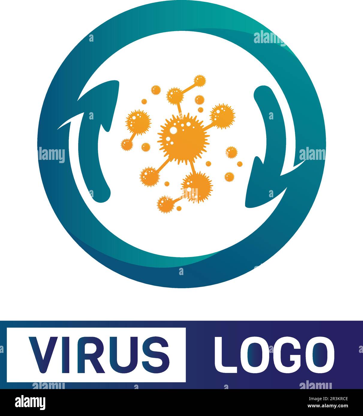 virus corona virus vettore e maschera design logo vettore virale e simbolo icona design Illustrazione Vettoriale