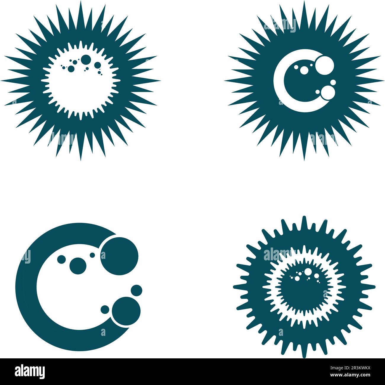 virus corona virus vettore e maschera logo virale Illustrazione Vettoriale