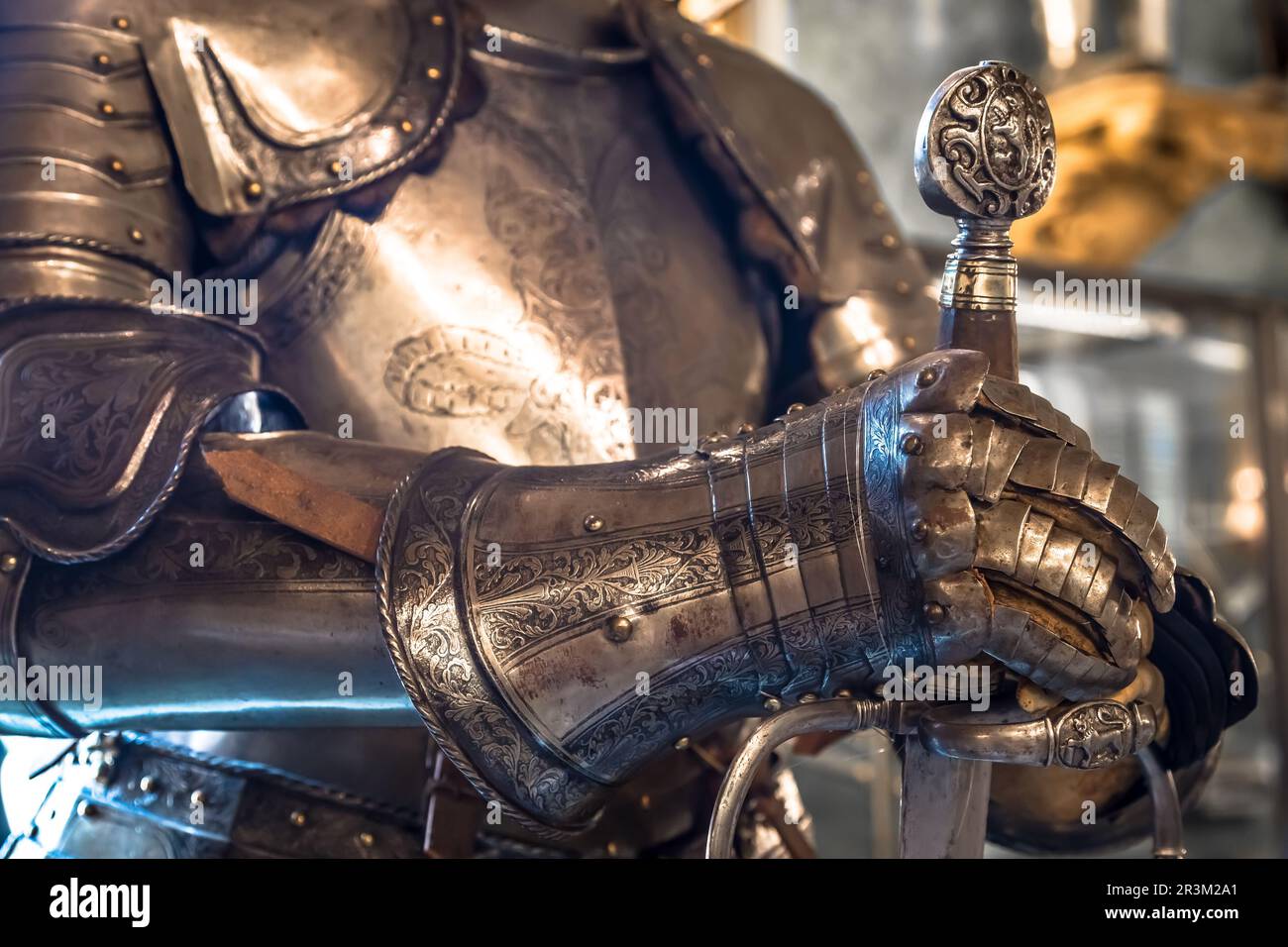 Armatura cavaliere di età media - 15 ° secolo Foto Stock