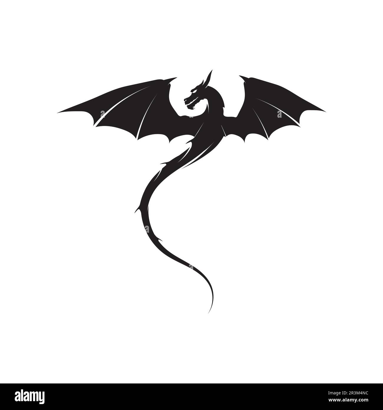 Dragon icona vettore illustrazione logo design template Illustrazione Vettoriale