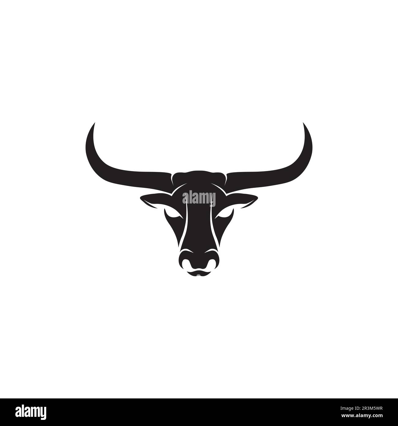 App per icone modello di simboli e logo Bull horn e bufalo Illustrazione Vettoriale