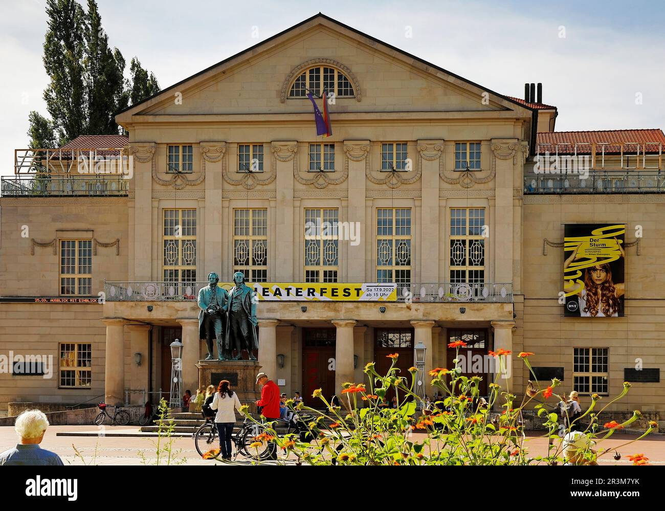 Teatro nazionale tedesco e Staatskapelle Weimar, Great House, Weimar, Turingia, Germania, Europa Foto Stock