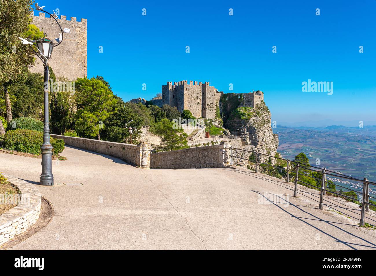 Il Castello di Venere nella storica città di Erice in Sicilia Foto Stock