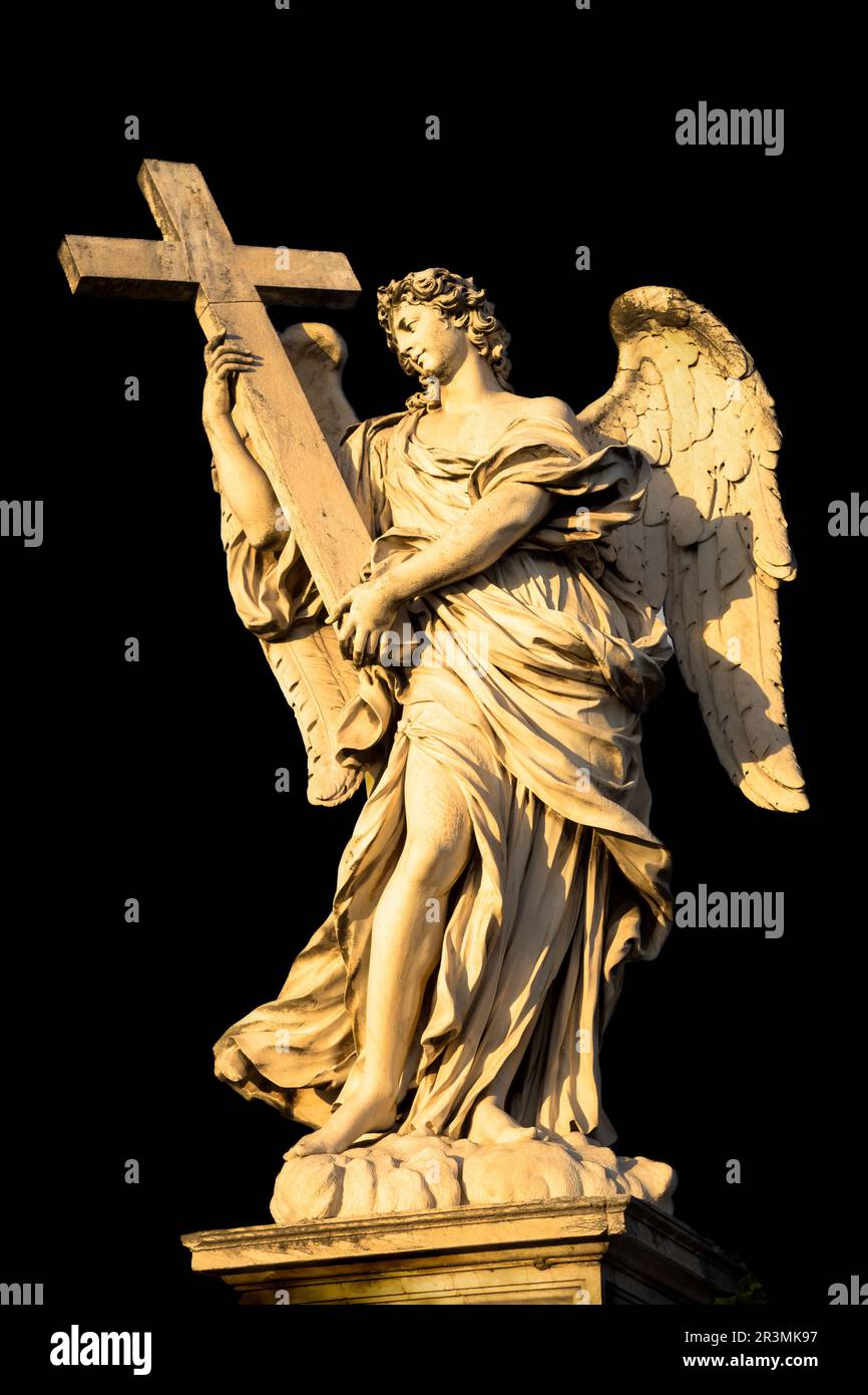 Angelo cattolica con croce Foto Stock