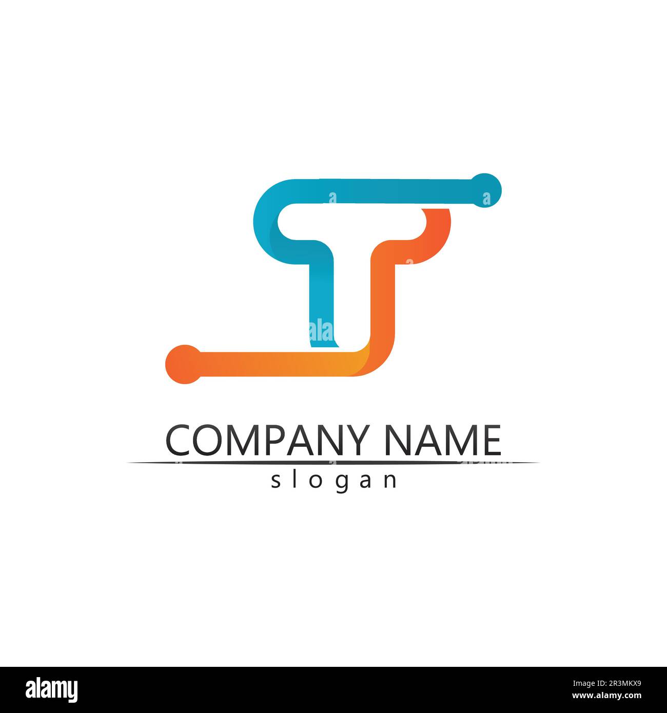 Lettera T, carattere vettoriale logo T disegno dell'alfabeto e icona T Illustrazione Vettoriale