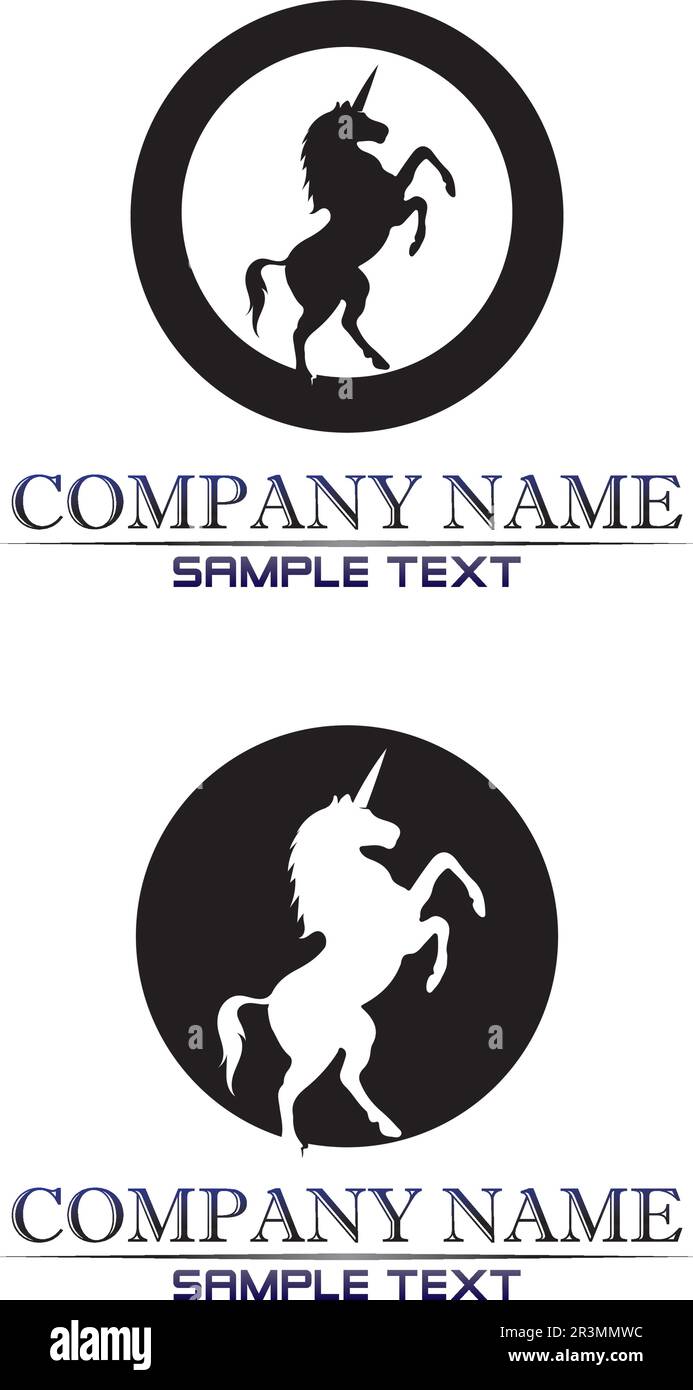 Illustrazione del vettore modello del logo vettore Pegasus Illustrazione Vettoriale
