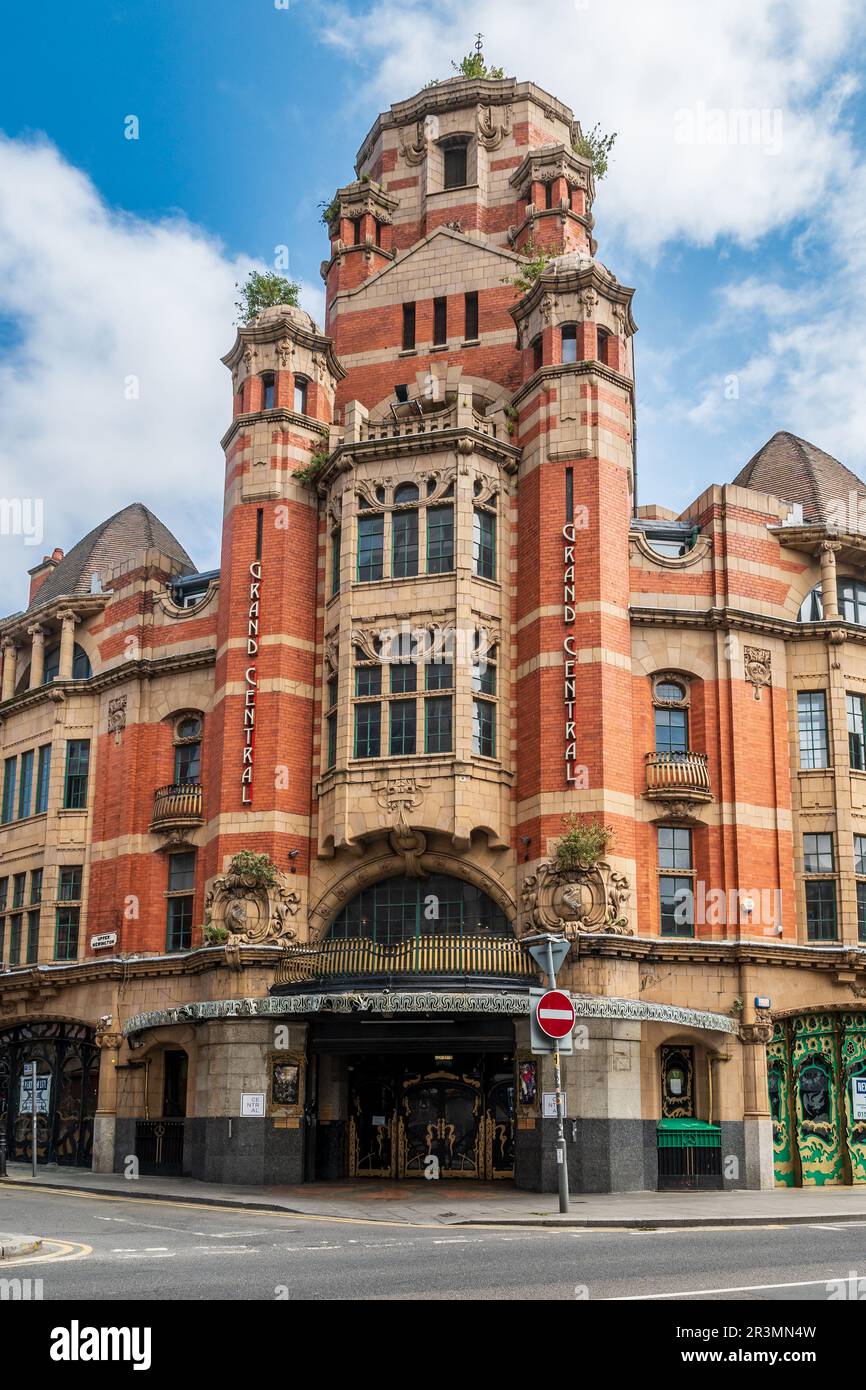 The Grand Central Hall in Renshaw Street, Liverpool, il sito del Liverpool Grand Central Hotel, Hall e Grand Bazaar Food Hall. Foto Stock