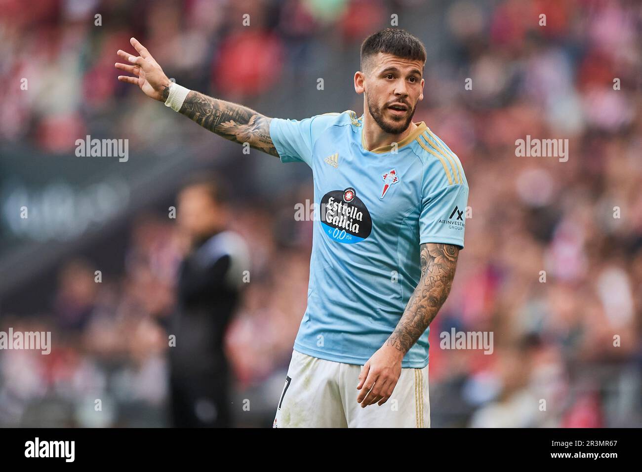 Bilbao, Spagna. 20th maggio, 2023. Carles Perez di RC Celta durante la partita di la Liga tra Athletic Club e RC Celta si è giocato allo stadio di San Mames il 20 maggio 2023 a Bilbao, Spagna. (Foto di Cesar Ortiz/PRESSIN) Credit: PRESSINPHOTO SPORTS AGENCY/Alamy Live News Foto Stock