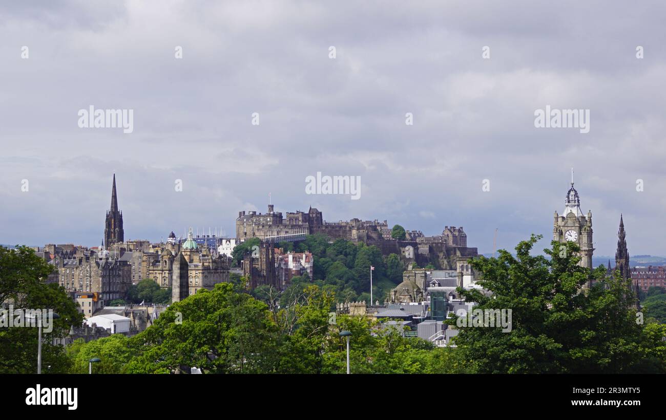 Vista da Calton Hill su Edimburgo Foto Stock