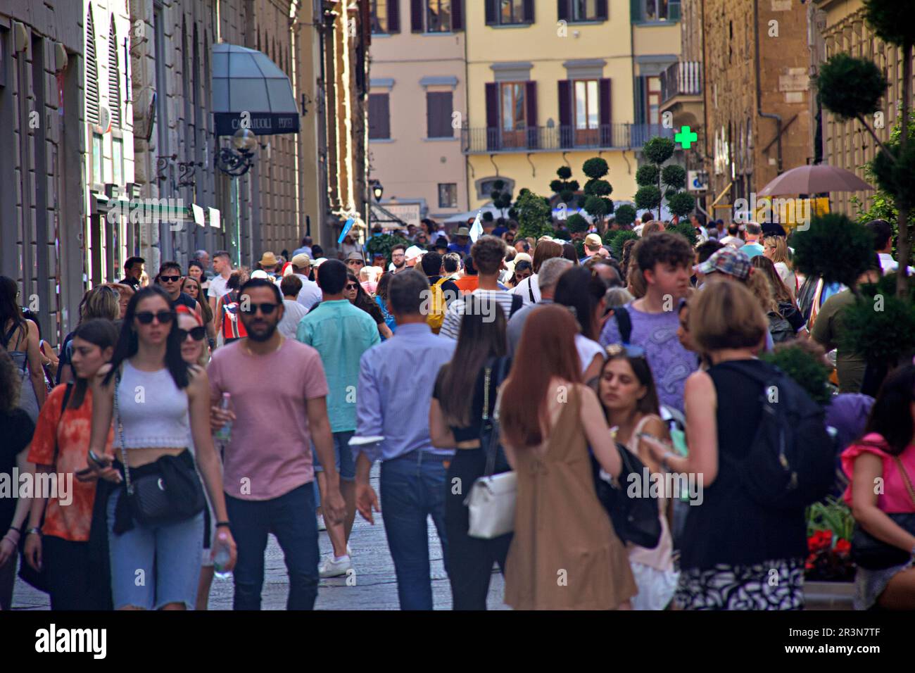 Firenze, 23rd 2023 maggio, massa di persone, vendetta del turismo a Firenze. Foto Stock