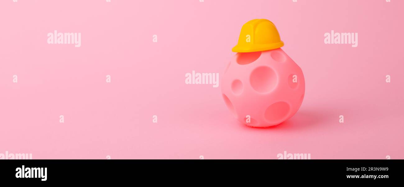 Palla con crateri Foto Stock
