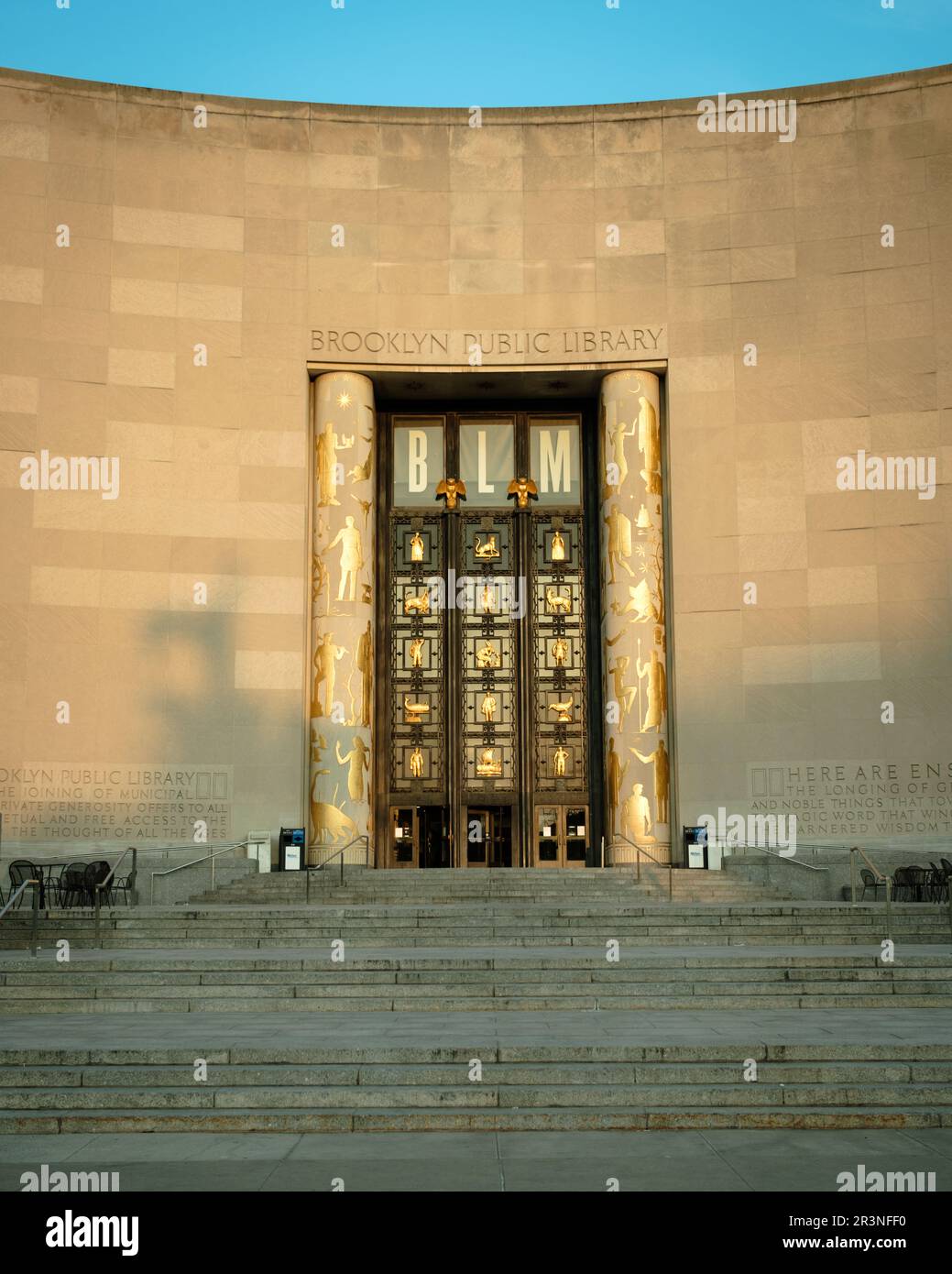 Biblioteca pubblica di Brooklyn al Grand Army Plaza, Brooklyn, New York Foto Stock