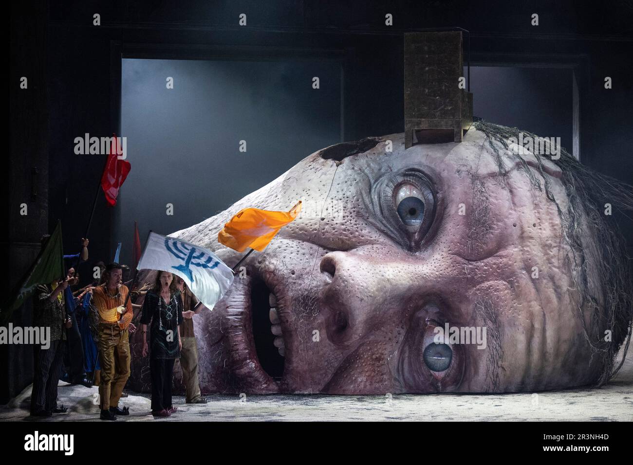 Berlino, Germania. 24th maggio, 2023. Gli attori cantano sul palco durante le prove. L'oratorio drammatico di George Frideric Handel è stato diretto da Axel Ranisch, con direzione musicale di David Bates. Credit: Hannes P. Albert/dpa/Alamy Live News Foto Stock