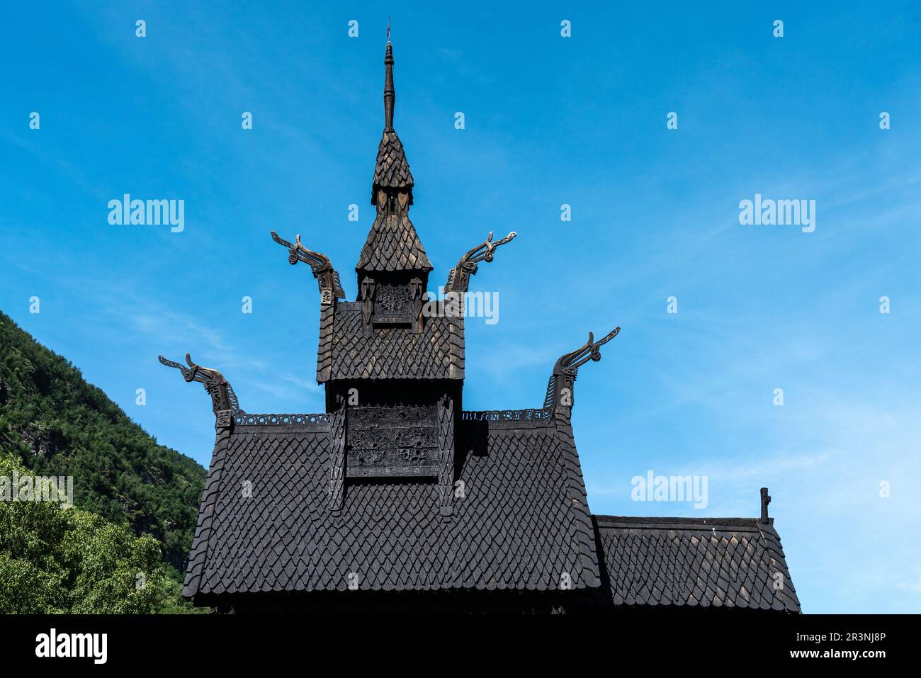 Chiesa stavata del 12th ° secolo a Borgund, Norvegia Foto Stock