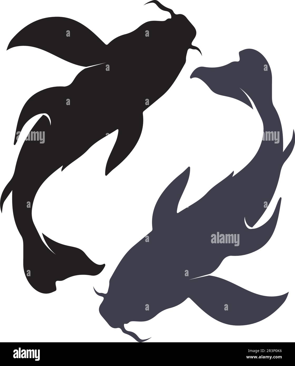 Modello di logo di pesce simbolo creativo vettore di club di pesca o online Illustrazione Vettoriale