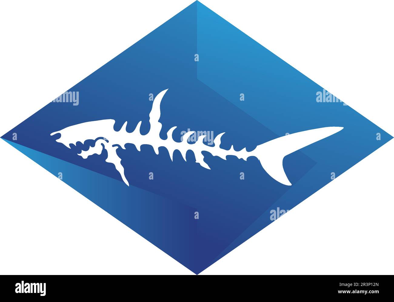 Shark Logo modello e disegno vettore pesce selvatico animale marino Illustrazione Vettoriale