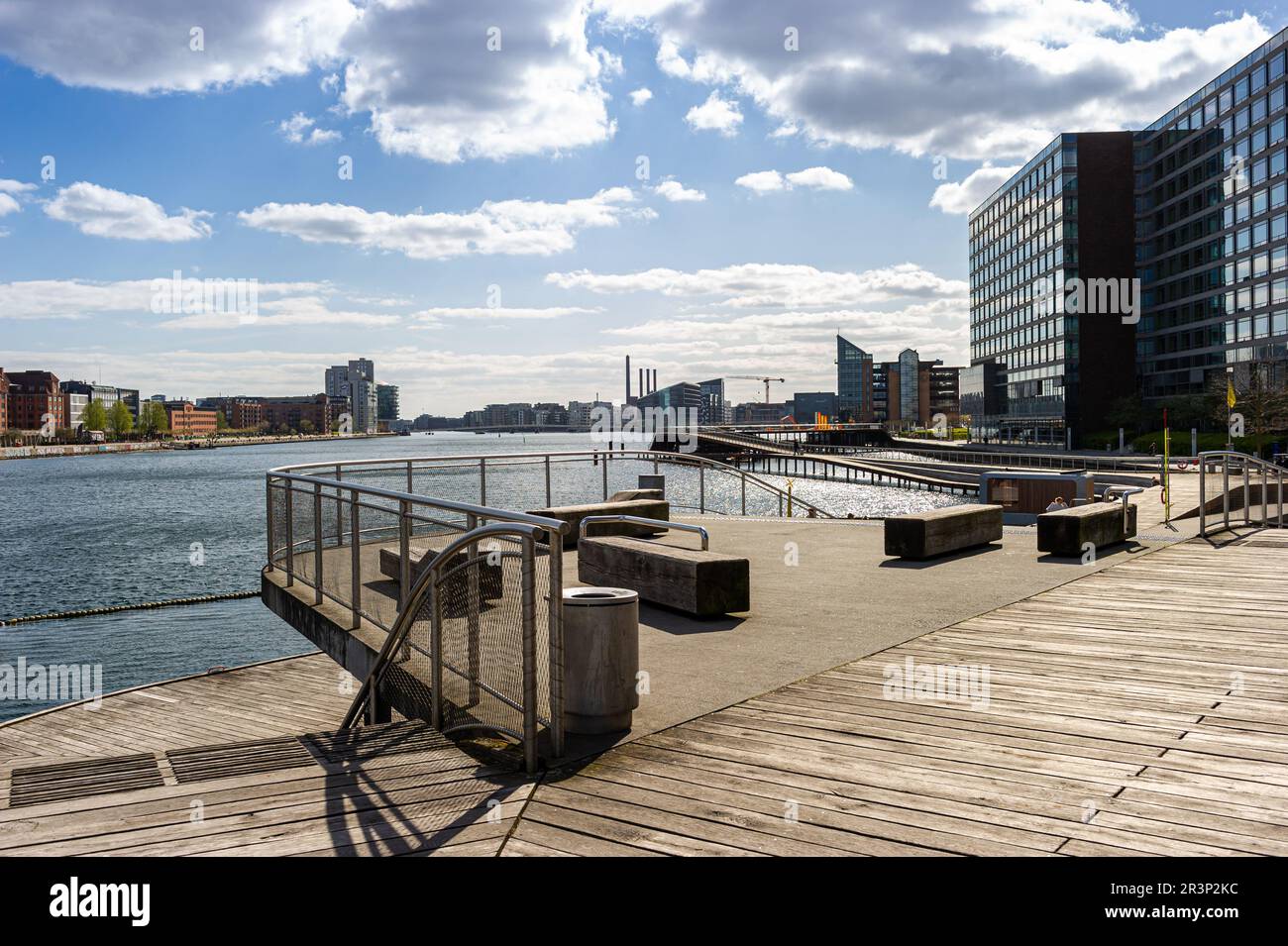 Lungomare di Kalvebod Brygge, Copenaghen, Danimarca Foto Stock