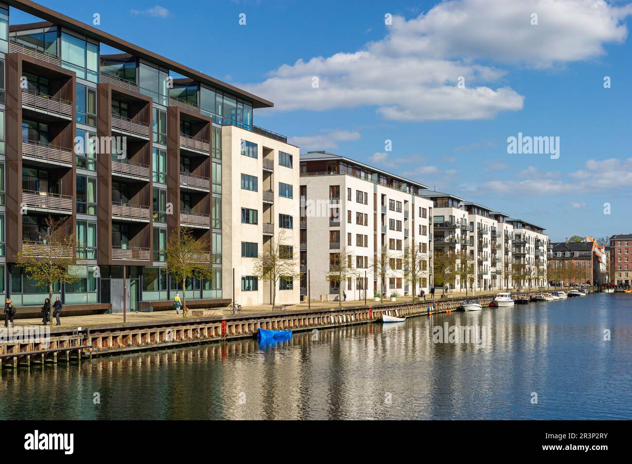 Città che vive sull'acqua a Copenaghen, Danimarca Foto Stock
