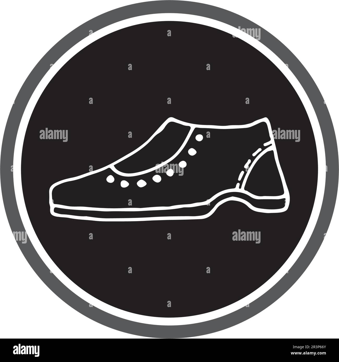 design vettoriale e logo delle sneaker shoes concept Illustrazione Vettoriale