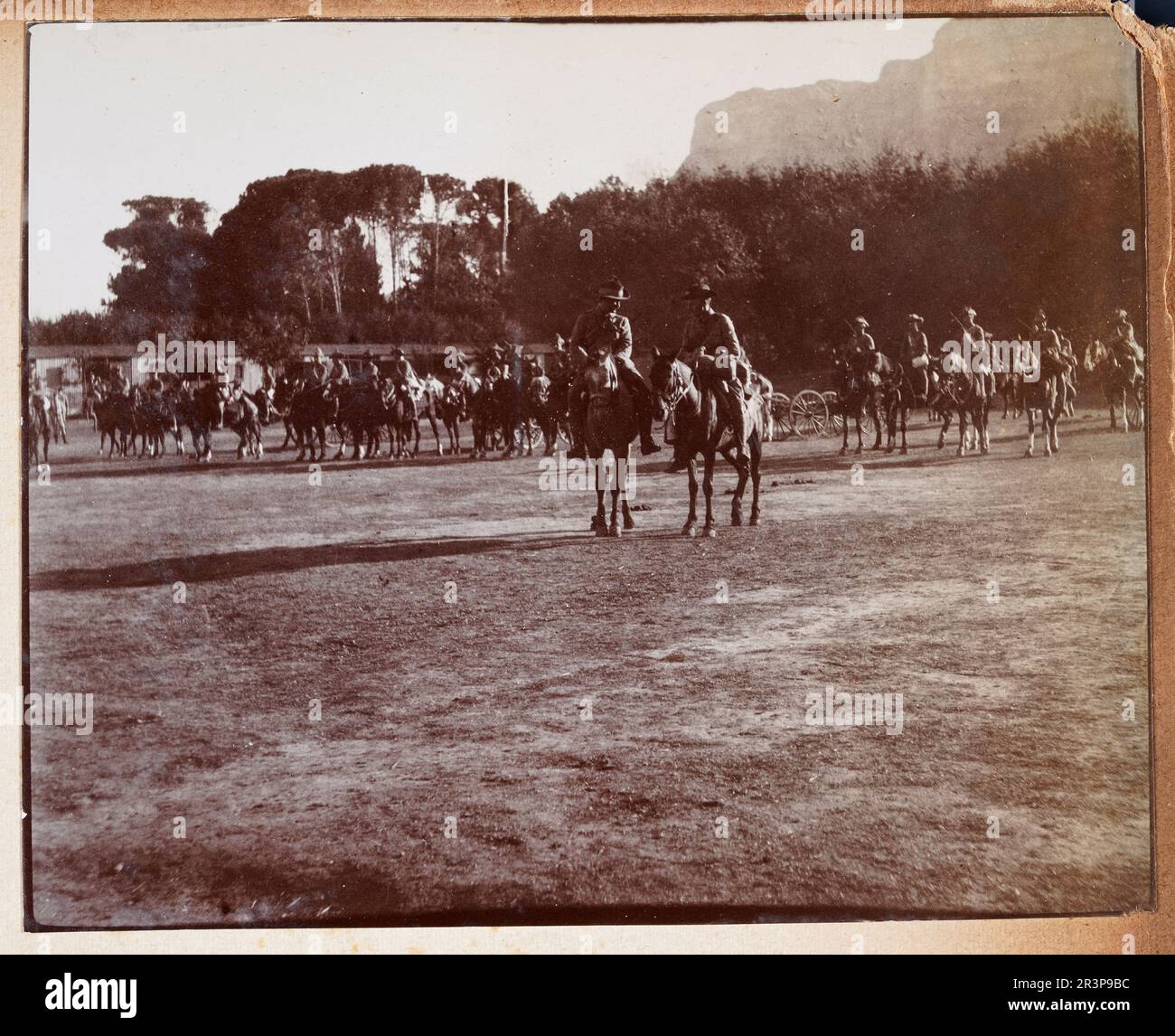 Fanteria britannica durante la seconda guerra del Boer, Sudafrica, British Military History 1900, fotografia d'epoca Foto Stock