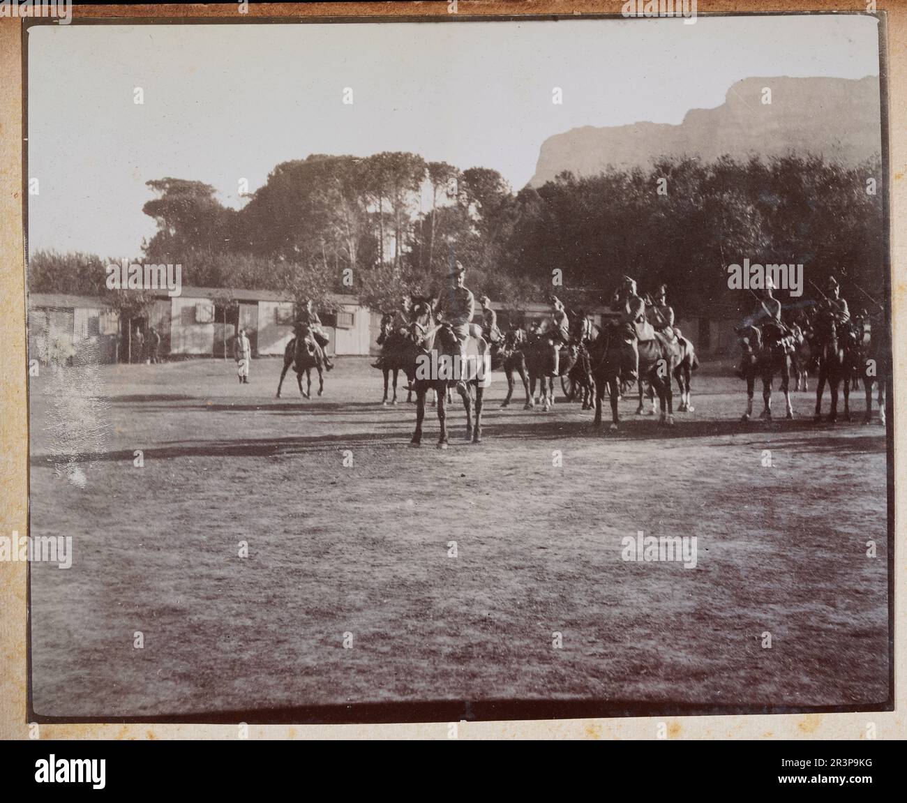 Fanteria britannica durante la seconda guerra del Boer, Sudafrica, British Military History 1900, fotografia d'epoca Foto Stock