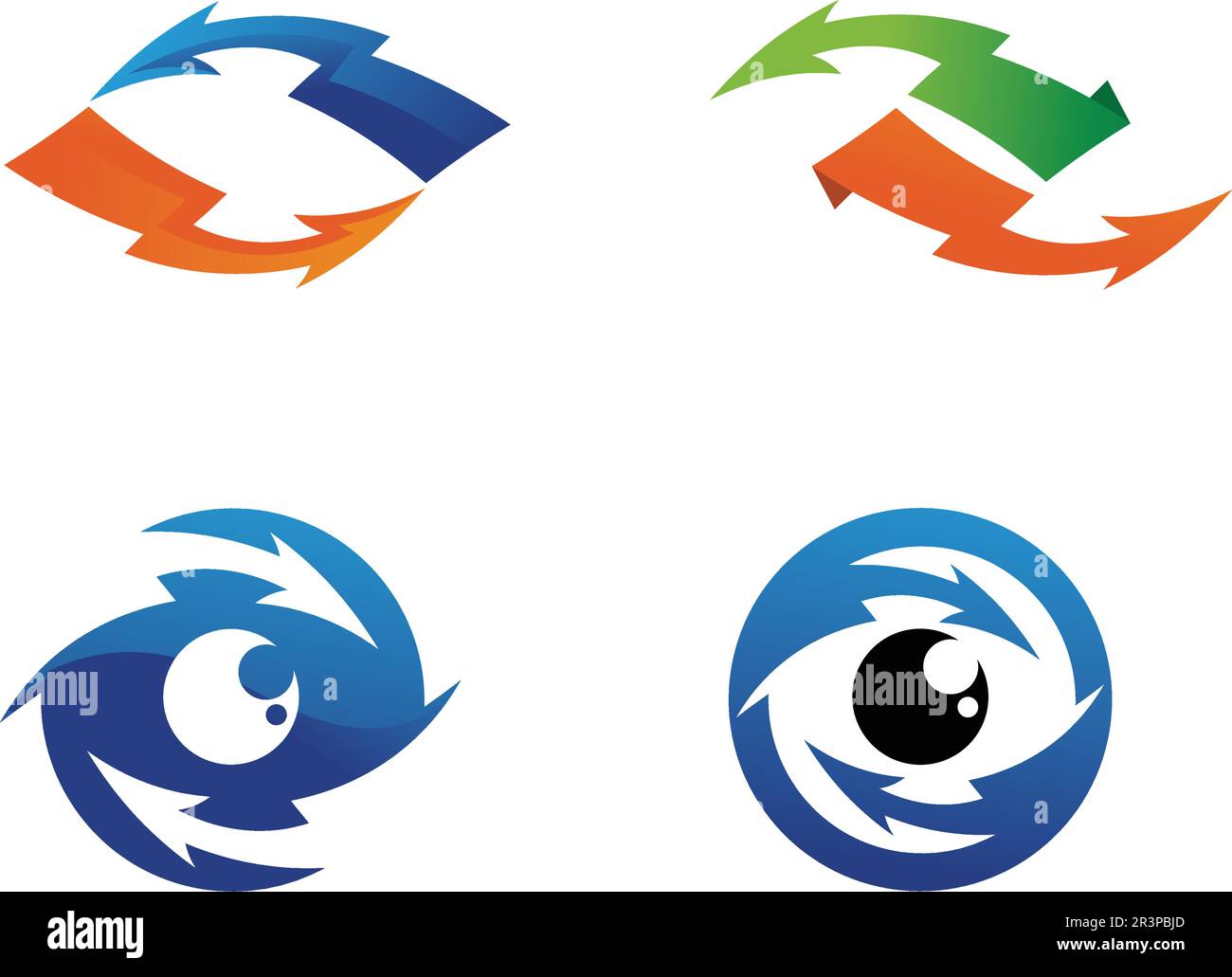 logo e simboli dell'icona del fulmine a vettore elettrico Illustrazione Vettoriale