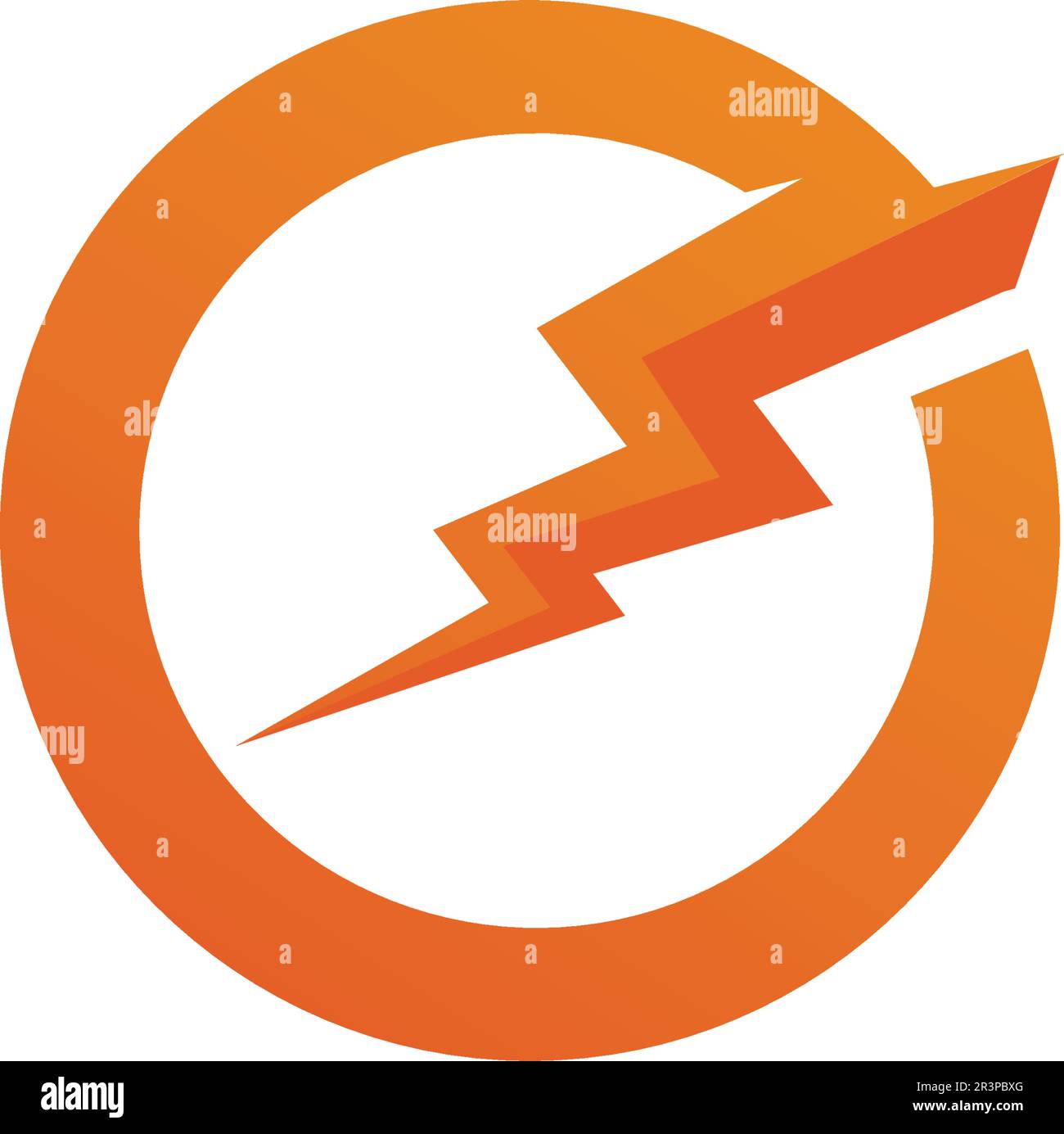 logo e simboli dell'icona del fulmine a vettore elettrico Illustrazione Vettoriale