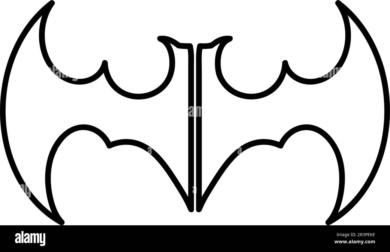 icona elementi concetto di volo ali aperte bat Illustrazione Vettoriale