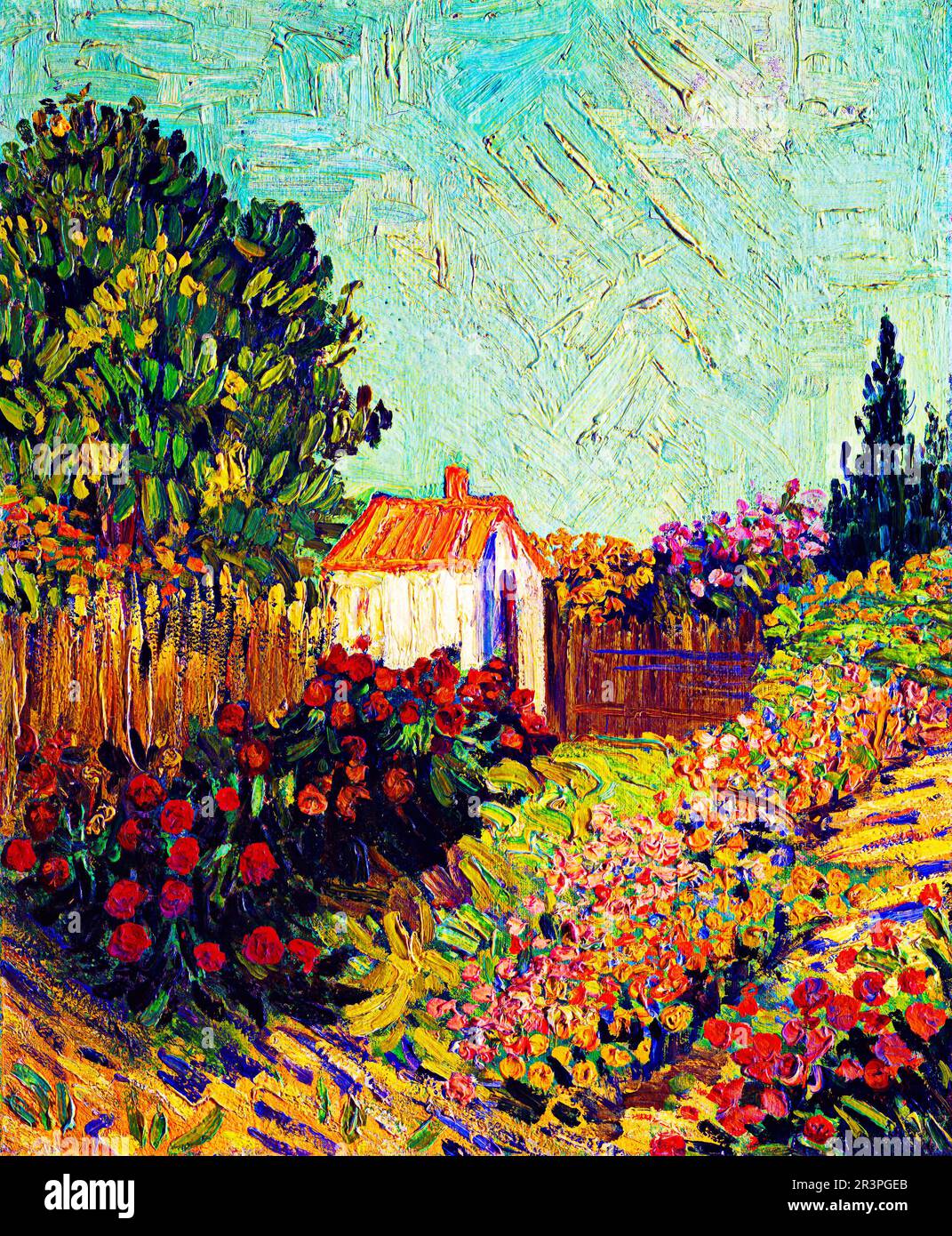 Paesaggio di Vincent van Gogh. Originale dalla National Gallery of Art Foto Stock