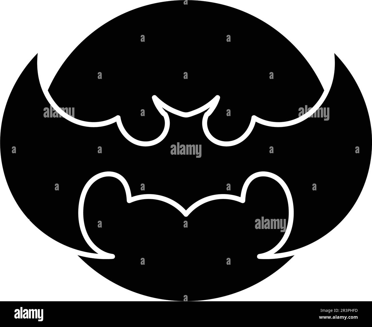 icona elementi concetto di volo ali aperte bat Illustrazione Vettoriale