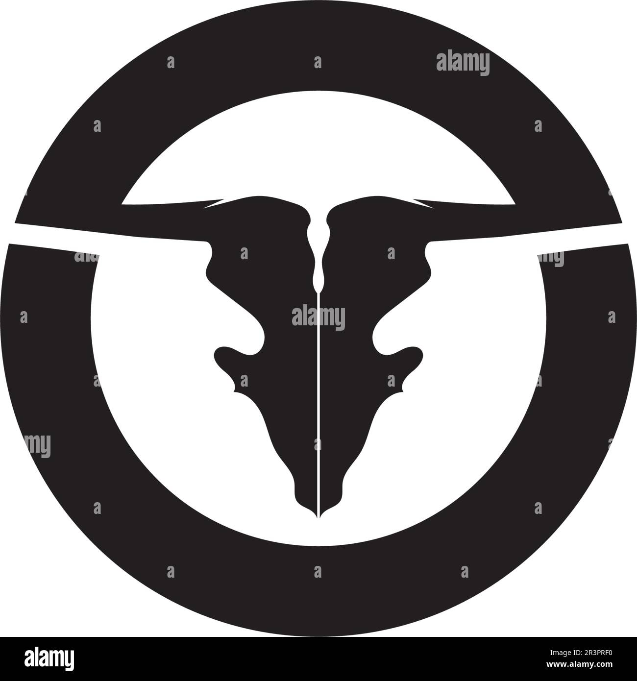 Bull logo avvisatore acustico e simboli modello app icone Illustrazione Vettoriale